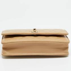 مملوكة مسبقًا حافظة شانيلاين WOC سى سى جلد مبطن أسود ترندي