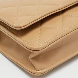 مملوكة مسبقًا حافظة شانيلاين WOC سى سى جلد مبطن أسود ترندي