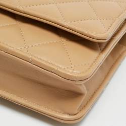 مملوكة مسبقًا حافظة شانيلاين WOC سى سى جلد مبطن أسود ترندي