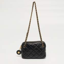 مملوكة مسبقًا Chanel CC Mini Black Quilted Leather Camera Bag