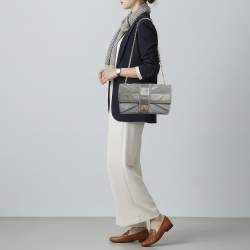 مملوكة مسبقًا Chanel Union Jack Reissue Grey Quilted Leather and Suede Flap Bag