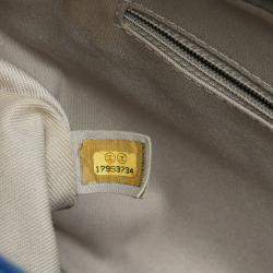 Pre Owned Chanel Blue Jumbo Quilted Caviar Easy Flap