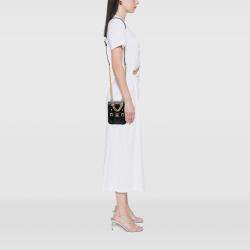 Pre Owned حقيبة شانيل فلاب المدينة المدرسية جلد العجل معتق صغير سوداء