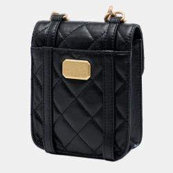 Pre Owned حقيبة شانيل فلاب المدينة المدرسية جلد العجل معتق صغير سوداء