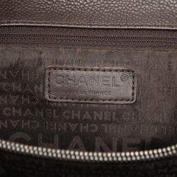 مملوكة مسبقًا Chanel Brown Chocolate Bar Stitched Caviar Tote