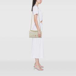 مملوكة مسبقًا Chanel White Jumbo Classic Lambskin Double Flap