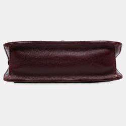 Pre Owned حقيبة شانيلا الكلاسيكية باريس الذهبية من كافيار مبطن بأحمر إدنبرة متراجعة