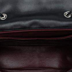 مملوكة مسبقًا حقيبة غطاء واحد كلاسيكي جلد خروف جامبو أسود شانيل