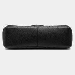 Pre Owned Chanel Black Jumbo Classic Caviar Double Flap