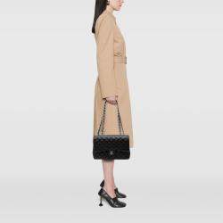 Pre Owned Chanel Black Jumbo Classic Caviar Double Flap