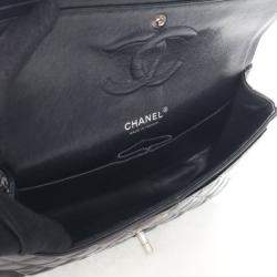 Pre Owned Chanel Medium Patent Classic Double Flap Bag