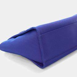 Pre Owned حقيبة يد شانيل دوفيل قماش أزرق كبيرة