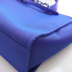 Pre Owned حقيبة يد شانيل دوفيل قماش أزرق كبيرة