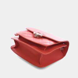 مملوكة مسبقًا Chanel Small Red Calfskin CC Box Flap Bag