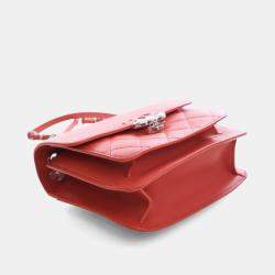 مملوكة مسبقًا Chanel Small Red Calfskin CC Box Flap Bag