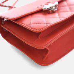 مملوكة مسبقًا Chanel Small Red Calfskin CC Box Flap Bag