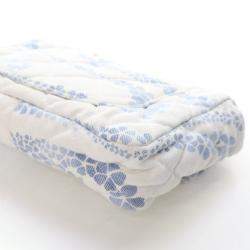 Pre Owned Chanel Small Blue/White Denim Coco Beach Flap Bag