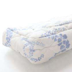 Pre Owned Chanel Small Blue/White Denim Coco Beach Flap Bag