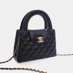 Pre Owned حقيبة شانيل نانو كالف سكين "كيلي" سوداء للتسوق