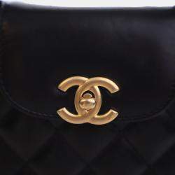 Pre Owned حقيبة شانيل نانو كالف سكين "كيلي" سوداء للتسوق