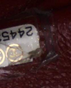 مملوكة مسبقًا حقيبة فلاب مستديرة معكوسة شانيل صغيرة جلد الغنم أحمر