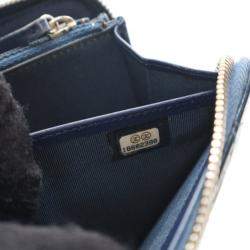 مملوكة مسبقًا محفظة شانيل رييشو جلد براءات أزرق