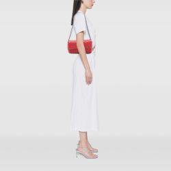 Pre Owned Chanel Red CC Quilted Calfskin Multi Chain Flap