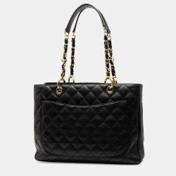 مملوكة مسبقًا Chanel Black Caviar Grand Shopping Tote