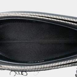 مملوكة مسبقًا Chanel Black CC Calfskin and Sequin Double Zip Wallet on Chain