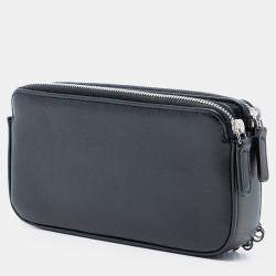 مملوكة مسبقًا Chanel Black CC Calfskin and Sequin Double Zip Wallet on Chain