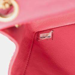 مملوكة مسبقًا حقيبة شانية رفرف مفردة 2.55 إصدار جديد 224 من الجلد البقري الوردي ماتالاسيه