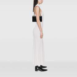 مملوكة مسبقًا حقيبة شانيّل ذات  غطاء مزدوج جلد ناعم كلاسيكي سوداء صغيرة