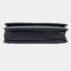 Pre Owned Chanel Black CC Chevron Caviar Wallet On Chain