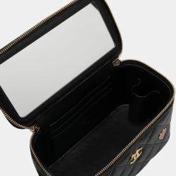 مملوكة مسبقًا حقيبة شانيل فانتي كيسينو صغيرة مبطنة كافيار سوداء بسلسلة