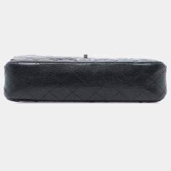 Pre Owned Chanel Black Medium Classic Caviar Double Flap
