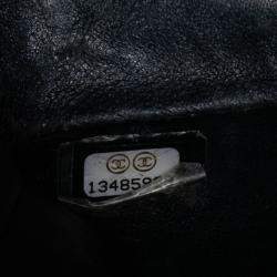 Pre Owned Chanel Black Medium Classic Caviar Double Flap