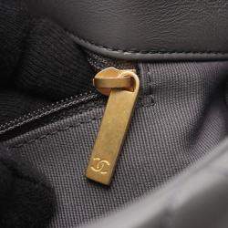 Pre Owned Chanel 19 Gray Lambskin Leather Shoulder Bag