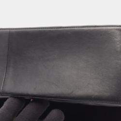 Pre Owned حقيبة كتف شانيل ماتلاس كبيرة علامة كوكو من جلد الحمل أسود