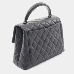 Pre Owned حقيبة شانيل ماتلاسي جلد عجل محبب كافيار أسود