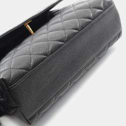 Pre Owned حقيبة شانيل ماتلاسي جلد عجل محبب كافيار أسود