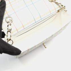 مملوكة مسبقًا Chanel Mini Matelasse 20 Shoulder Bag Leather White Multicolor