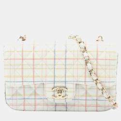 مملوكة مسبقًا Chanel Mini Matelasse 20 Shoulder Bag Leather White Multicolor