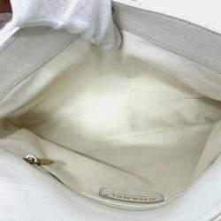 Pre Owned Chanel Supple Twins White Caviar Leather Hobo Bag