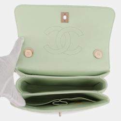 Pre Owned Chanel Coco Mark Matelasse Trendy Cc Lambskin Handbag