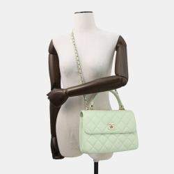 Pre Owned Chanel Coco Mark Matelasse Trendy Cc Lambskin Handbag