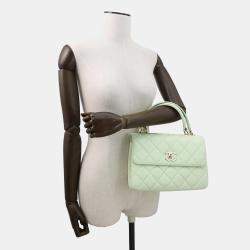 Pre Owned Chanel Coco Mark Matelasse Trendy Cc Lambskin Handbag