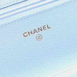 مملوكة مسبقًا Chanel Matelasse Shoulder Bag In Grained Calfskin Caviar Leather Blue