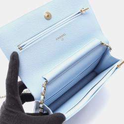 مملوكة مسبقًا Chanel Matelasse Shoulder Bag In Grained Calfskin Caviar Leather Blue