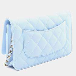 مملوكة مسبقًا Chanel Matelasse Shoulder Bag In Grained Calfskin Caviar Leather Blue