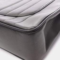 مملوكة مسبقًا Chanel Mademoiselle Deca Matelasse Black Lambskin Leather Shoulder Bag